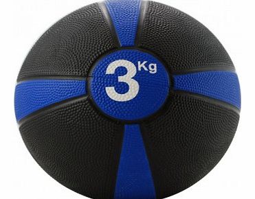 Fitness-Mad 3kg Med Ball - Blue Stripe