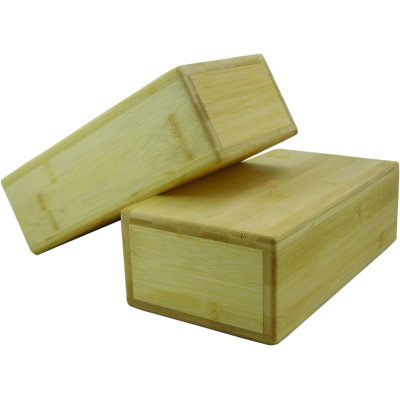 Fitness-Mad Hollow Bamboo Yoga Brick (YBRBAMBO - Hollow Bamboo Brick - Natural)