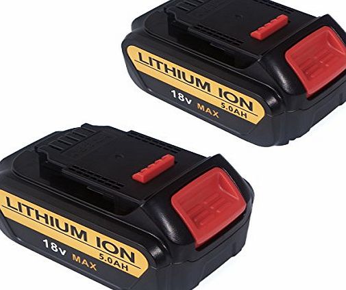 FLAGPOWER 18V 5.0Ah Li-ion Power Tools Battery for DeWalt 18V 20V Max DCB200 DCB184 DCB185 Power Tools Max Premium XR Battery Pack Replacement Cordless Tools Battery (1 Pack)