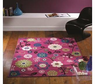 Flair Rugs Element Bohemia Pink Floral Design Oblong Rug 120X160