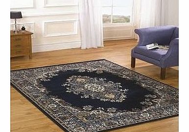 Flair Rugs Element Lancaster Traditional Rug, Navy, 220 x 320 Cm