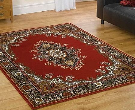 Flair Rugs Element Lancaster Traditional Rug, Red, 280 x 365 Cm