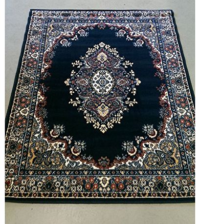 Flair Rugs Element Lancaster Traditional Runner, Navy, 60 x 220 Cm