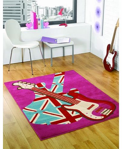 Flair Rugs Retro Funky Girls Rock Multi Novelty Rug Rug Size: 160cm x 120cm (5 ft 3 in x 3 ft 11 in)