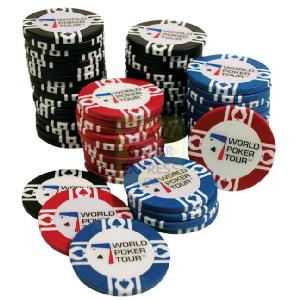 World Poker Tour Clay Chip Set with Dealer Tray