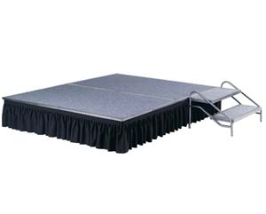 Flame resistant skirting for Arena staging