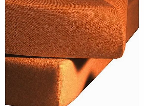 Fleuresse L-001117-5215-0100 Comfort Fitted Sheet 100 x 200 cm Clay Imported From Germany