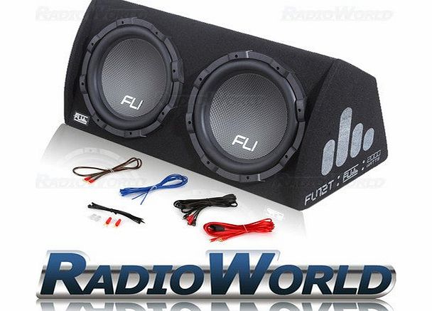 FLI Underground FU12 FLI 12`` Twin Active Sub Subwoofer amp; Amp Amplifier in Box / Enclosure 2000w