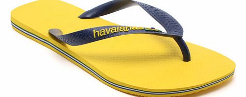  Havaianas Brazil Logo Mens Flip Flops Citrus
