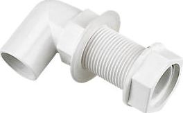 FloPlast, 1228[^]11326 Bent Tank Connector White 21.5mm 5 Pack
