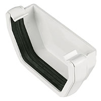 Square Line External Stop End 114mm White