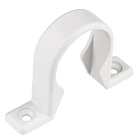 White Waste Pipe Clips 40mm Pack of 20