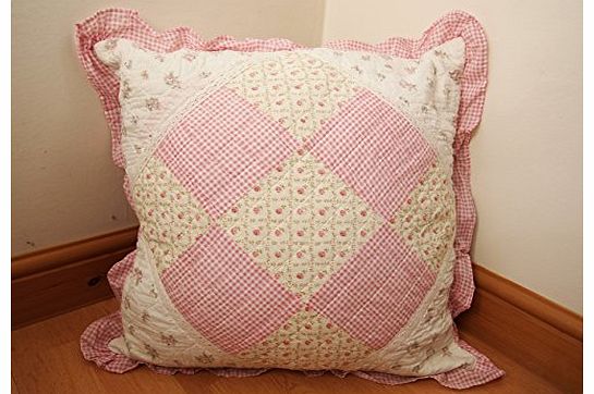 Shabby Chic Vintage Pink Floral Patchwork Cushion Covers 18``