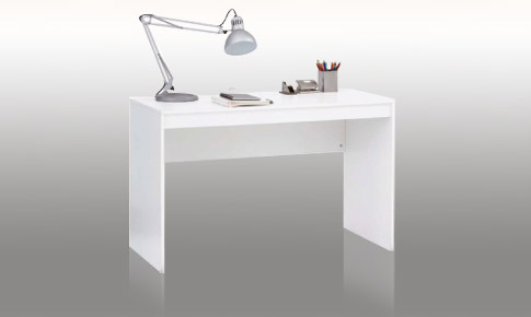 florian Desk - White Lime and Silver