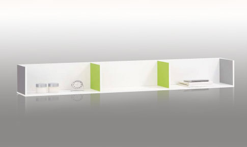 Wall Shelf - White Lime and Silver