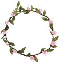 Flower Hair Wreath - Mini Rose - Pink