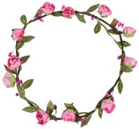 Hair Wreath - Peony - Pink