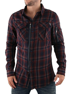 Red/Navy Underbelly Check Shirt