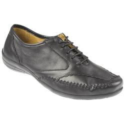Female ACOFLY1003 Leather Upper Leather Lining Casual Shoes in Black
