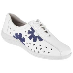 Female Acofly901 Leather Upper Leather/Textile Lining Casual Shoes in WHITE MULTI