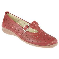 Fly Flot Female Acofly906 Leather Upper Leather Lining Casual Shoes in Red