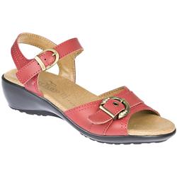 Female Alexis Leather Upper Leather Lining Casual Sandals in Black, Blue, Red, White