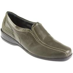 Fly Flot Female Calfly1000 Leather Upper Leather/Textile Lining Casual Shoes in Dark Green