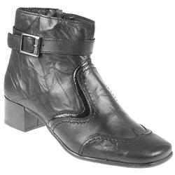 Female Capofly809 Leather Upper Textile Lining Boots in Black