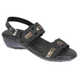 Female Davina Leather Upper Leather Lining Casual Sandals in Beige, Black, Navy, White