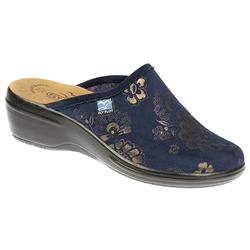 Fly Flot Female Dorothy Textile Upper Leather Lining Comfort House Mules and Slippers in Black, Burgundy, Navy
