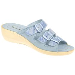 Fly Flot Female Erin Leather Suede Upper Leather Lining Comfort in Blue Combi
