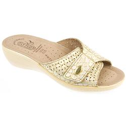 Fly Flot Female Flyl526sc Textile Upper Leather insole Lining Adjustable in Beige Croc