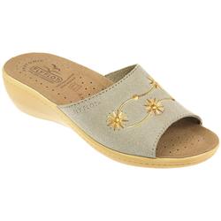 Fly Flot Female Flyl528 Textile Upper Leather insole Lining Comfort Large Sizes in Beige