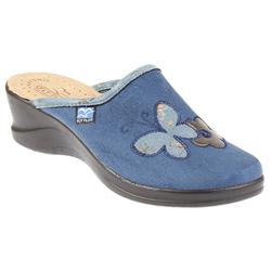 Fly Flot Female Flyl601sc Textile Upper Leather insole/Textile Lining Comfort House Mules and Slippers in Blue