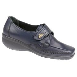 Fly Flot Female Julia Leather Upper Leather Lining Casual in Navy