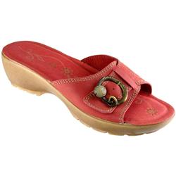 Fly Flot Female Kiera Leather Upper Leather Lining Comfort in Red