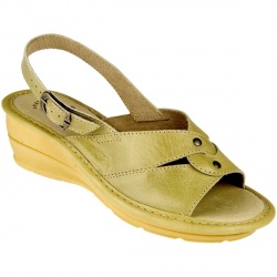 Fly Flot Female Molly Leather Upper Leather Lining Comfort in Beige