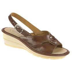 Fly Flot Female Molly Leather Upper Leather Lining Comfort in Dark Brown
