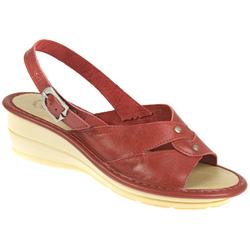 Fly Flot Female Molly Leather Upper Leather Lining Comfort in Red