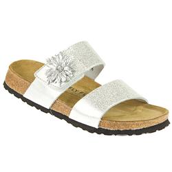 Female Pinefly902 Leather Upper Leather Lining Adjustable Mules in Silver