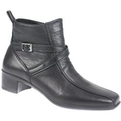 Female Tilly Leather Upper Leather Lining Ankle in Black