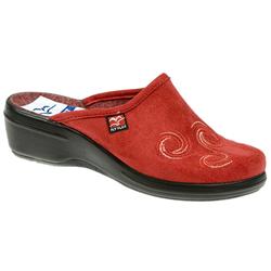 Fly Flot Female Tilly Textile Upper Textile Lining Comfort House Mules and Slippers in Black, Blue, Red