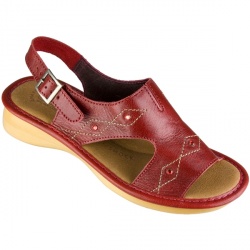 Fly Flot Womens Alisha Leather Upper Leather Lining Comfort in Red