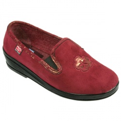 Fly Flot Womens Flysc405 Textile Upper Textile Lining Comfort House Mules and Slippers in Burgundy, Navy