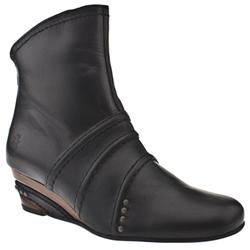 Female Fly London Bocca Leather Upper Casual in Black