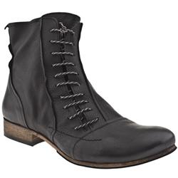 Male Load Leather Upper Casual Boots in Black