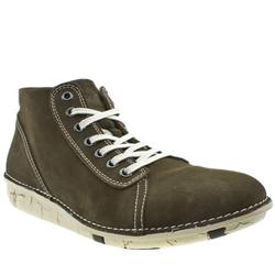 Male Madoc Suede Upper Fashion Trainers in Khaki