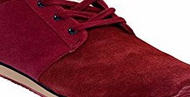Fly53 Fly 53 Mens Designer Footwear Leather Suede Trainer Shoes Mid Top Smart Casual UK 8 (EUR 42) USA 9 Red Mulberry Burgundy Wine