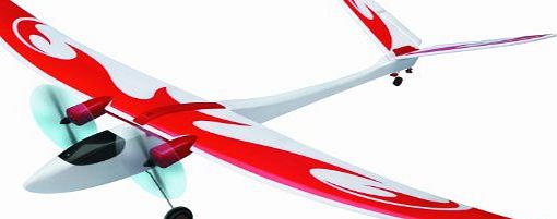 Radio Controlled (RC) Electric Ready to Fly Super Eagle Aeroplane / Glider with 50 Meter Range - Red / White
