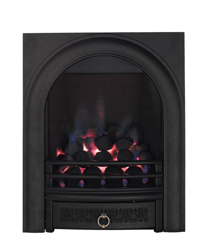 Focal Point Arch Full Depth Gas Inset Fire Black